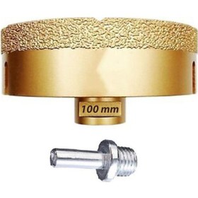 Resim ÖZGÜNTİC. Granit Mermer Fayans Seramik Delme Karot 100 Mm Buat Açma Kaliteli Matkap Ve Avuç Içi Taşlamalarda 