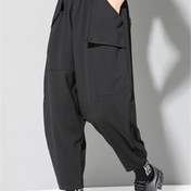 Resim Kadınlar İçin Düz Renk Elastik Bel Harem Pantolon - Cep Detaylı, Makinede Yıkanabilir, Her Mevsim Şık ve Günlük Kullanım, Kot ve Üstlerle Uyumlu, Pratik Cepli 