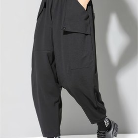 Resim Kadınlar İçin Düz Renk Elastik Bel Harem Pantolon - Cep Detaylı, Makinede Yıkanabilir, Her Mevsim Şık ve Günlük Kullanım, Kot ve Üstlerle Uyumlu, Pratik Cepli 