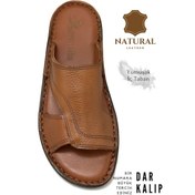 Resim Hakiki Gerçek Deri Erkek Terlik Hafif Terlik Deri A Şır. Taba A Şır. Taba 