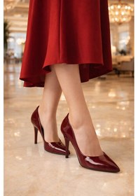 Resim Modaonn Kadın Sivri Burun Stiletto Topuklu Ayakkabı Bordo 