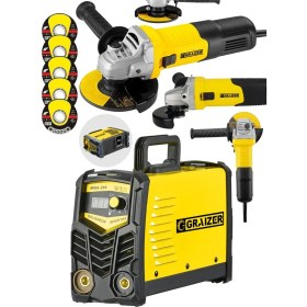 Resim Graizer Alman Mma 200 Amper Profesyonel Dijital Göstergeli Invertör Kaynak Makinesi + Avuç Taşlama Hediyeli 