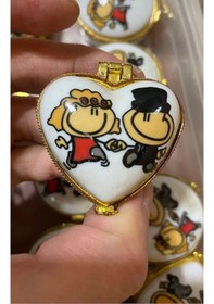 Resim Kalp Yüzük Kutusu Hediyelik Kutu 