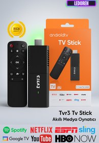 Resim L'eDoren 4K Android TV Stick Medya Oynatıcı Android Ultra Hd Tv Box Asistan Smart Tv Wifi 