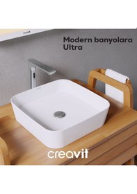 Resim Creavit Ultra Kare Çanak Lavabo 40cm Beyaz Ul040-00cb00e-0000 