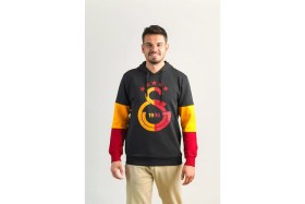 Resim Galatasaray Orijinal 5 Yıldız Logolu Kapüşonlu Sweat 
