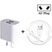 Resim Mini Çift Portlu Usb Şarj Cihazı Usb'den Micro Usb Veri Kablosuna, Au Fişi Diğer 