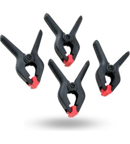 Resim Büro Ev Ofis Hobi Takım Çantası Için 4ADET 8cm Mini Yaylı Plastik Kıskaç Seti 