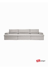 Resim Mode Siesta Pro Kuş Tüyü Kanepe 3 Modül 19 Gri Keten Kumaş Işbir 