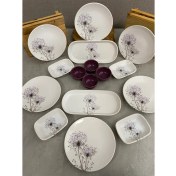 Resim Keramika Takım Kahvaltı Hindiba Mor 16 Parça 6 Kişilik 