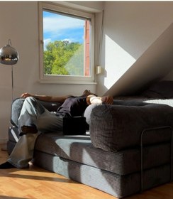 Resim Huga Metal Legoom 90x180 Kanepe - Fitilli Kadife Yıkanır Silinir Pratik Yer Yatağı 50 Dns Bondex 90*180 