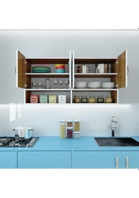 Resim Kenzlife hazır mutfak vesper cvz 060*120*22 mutfak banyo dolabı kapaklı raflı 