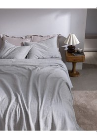 Resim Madame Coco Feolette Çift Kişilik Yatak Örtüsü - Gri Gri 