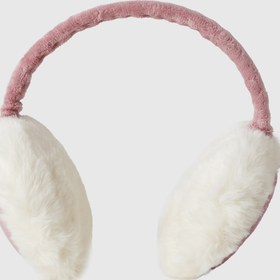 Resim United Colors of Benetton Kız Çocuk Gül Kurusu Kauçuk Baskılı Mikrofiber Peluş Kulaklık 