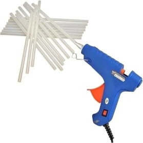 Resim Mini Silikon Tabancası, 20W Elektrikli Yapıştırıcı Tabancası, 16 Adet Ince Silikon Çubuk ile 