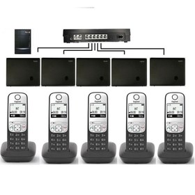 Resim FORTEL Z206 2 Harici 5 Dahili Pbx Gigaset A690 Uyumlu Kablosuz Telefon Santrali 