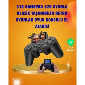 Resim Cm Store Çocuklar ve Yetişkinler Için Uygun 500 Oyunlu Taşınabilir Mini Retro El Konsolu 