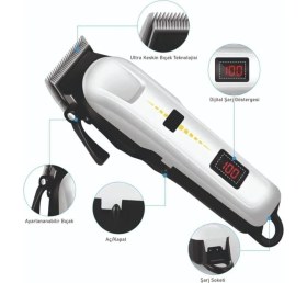 Resim 6018/6008 Ultra Güçlü Pet Series Şarjlı Kablosuz Kedi Köpek Traş Makinesi Evcil Hayvan Tüy Kesme 