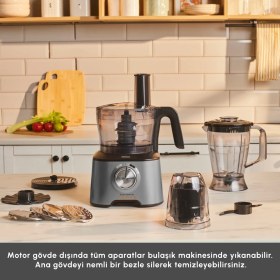 Resim Karaca Mastermaid Power Multifunctional 10 in 1 Galaxy Grey Gıda Hazırlama Seti 