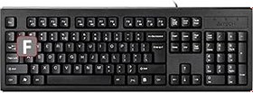Resim A4 Tech KM-720 (F)Türkçe FN-Multimedya Klavye, Suya Dayanıklı, 2.3 cm, Hafif Tasarım, Ayarlanabilir Yükseklik, Siyah 