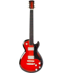 Resim El Yapımı 1/4 Ölçek Minyatür Elektro Gitar Les Paul Fire Standard 