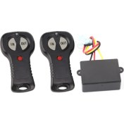 Resim Creatorally 1 Çift 12V Evrensel Kablosuz Vinç Uzaktan Kumanda Kontrol Kiti Araba Kamyon Için (Yurt Dışından) 