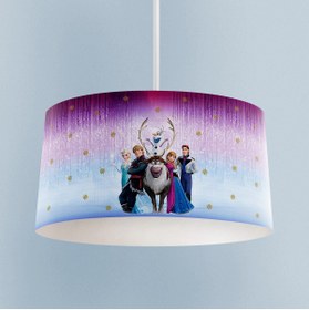 Resim MASAL ODAM BEBEK VE ÇOCUK ODASI Karlar Ülkesi Mor Desenli Avize 