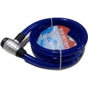 Resim Anahtarlı Motosiklet Kilidi 25x2000 Mm Mavi Kilit 