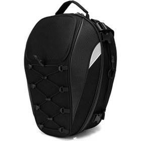 Resim Motosiklet Çanta Su Geçirmez Fonksiyonlu Sırt Eşya Kask Çantası Heybe Büyük Kapasiteli 30L-40L 
