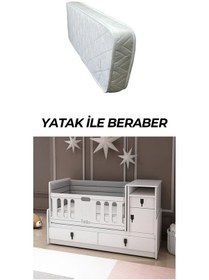 Resim Patiko Furniture R 131 Beyaz Büyüyebilen Yataklı Beşik Beyaz 
