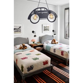 Resim Woswos Avize Sarkıt Modern Rustik Lüks Dekoratif Retro Lamba Genç-Çocuk Odası Avize 