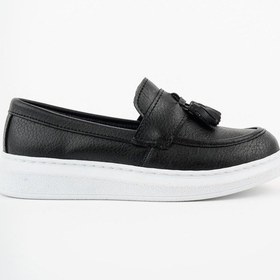 Resim Epaavm - Püsküllü Siyah Cilt Erkek Çocuk Ayakkabı - Brcn1107 Siyah 