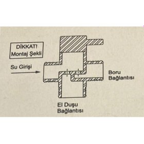Resim HMS Banyo Robot Duş Seti Yönlendirici musluk 1/2-1/2-1/2 18*1,5 Krom 