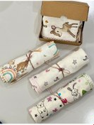 Resim Luxelooming Çok Amaçlı Müslin Örtü & Battaniye Seti 3'lü Pembe 