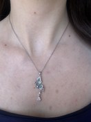 Resim Mavi Kelebek Kolye 