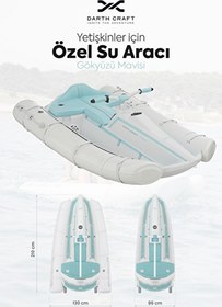 Resim Darth Craft E-210 Katlanabilir Elektrikli Şişme Bot - Su Aracı - Çift Kişilik Karavan Uyumlu 