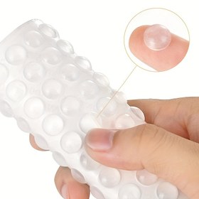 Resim 50/100 adet Kendinden yapışkanlı Kauçuk Kapı Tamponu, Silikon Mobilya Yastığı, Şok Emici Dolap Matı, Ev Koruyucu Kaymaz Gasket - Güç Gerektirmez, Kauçuk Kapı Durdurucu: Dolap Tamponu ve Mobilya Donanımı için Silikon Yastık 