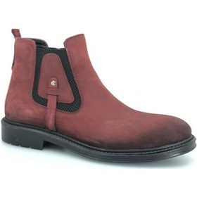 Resim Boots 600 %100 Hakiki Deri Erkek Chelsea Bot Bordo 