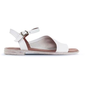 Resim Bueno Shoes Beyaz Deri Kadın Düz Sandalet 01wn5001 