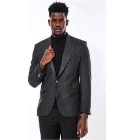 Resim Wessi Slim Fit Desenli Yeşil Erkek Ceket Yeşil 