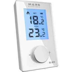 Resim Mars S20 Şık Görünüm Kablosuz Dijital Oda Termostatı Her Kombiye Uyumlu 