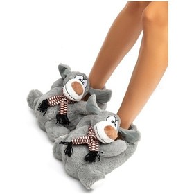 Resim Twigy Yeye Kadın Hayvanlı Panduf Gri 36/41 EE0547 Gri 