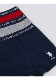 Resim U.S. Polo Assn. U.s. Polo Assn Stripped Erkek Çocuk 3lü Boxer 5274-32000 Lacivert 