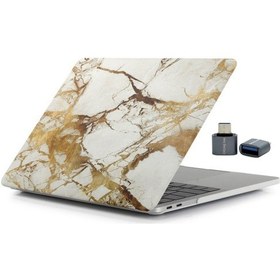 Resim McStorey Apple Uyumlu MacBook Pro Kılıf 13inç M1-m2, Mermer Type-c Model A2338 A2289 A2251 A1706-08 A1989 A2159 İle Sarı 