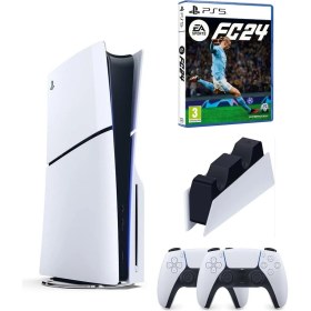 Resim Sony Playstation 5 Slim + 2.Dualsense + Şarj İstasyonu + Fifa Fc 24 
