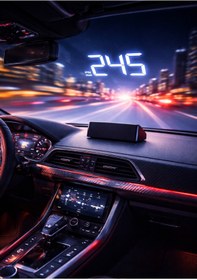 Resim TEKNOKUTUM Hud ekran araba projektör hız göstergesi kadran yanında Numaratör hediyeli 