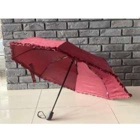 Resim Bordo Marlux Otomatik Rüzgara Karşı Dayanıklı Fiber Gövdeli Şemsi Çok Renkli 