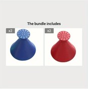 Resim Chenkestoreone Mavi 2 Kırmızı 2 Fonksiyonel Buz Kar Kazıyıcı Dayanıklı Otomobil Aksesuarı 