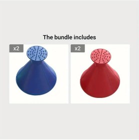 Resim Chenkestoreone Mavi 2 Kırmızı 2 Fonksiyonel Buz Kar Kazıyıcı Dayanıklı Otomobil Aksesuarı 