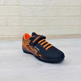 Resim Kinetix Bruno Tf Siyah Turuncu Cırtlı Çocuk Futbol HAlısaha Spor Ayakkabı Siyah-Turuncu 32 